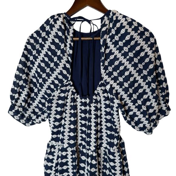 Maje Ridol Embroidered Organza-Voile Mini Dress Puff Sleeve EU 34 / US XS - Picture 5 of 8